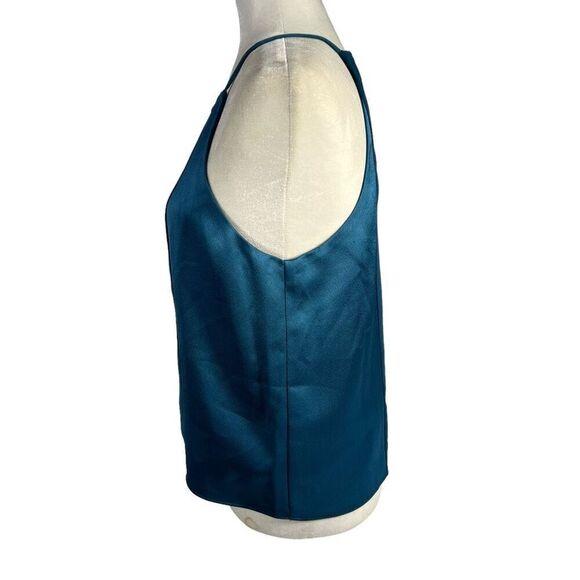 Parker New NWT Large Blue Satin Sleeveless Cutout Back Spaghetti top women’s - Picture 5 of 10
